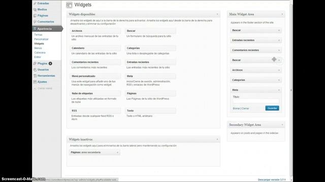 Curso de Wordpress 6 - Widgets Wordpress 2013 Parte 1 смотреть онлайн