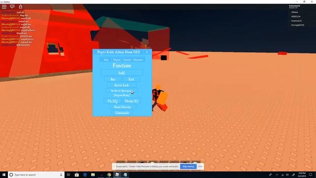 Roblox Kohls Admin House Hack Op GUI KICK, BAN, DESTROY EVERYTHING, SET SERVER SPAWN!!