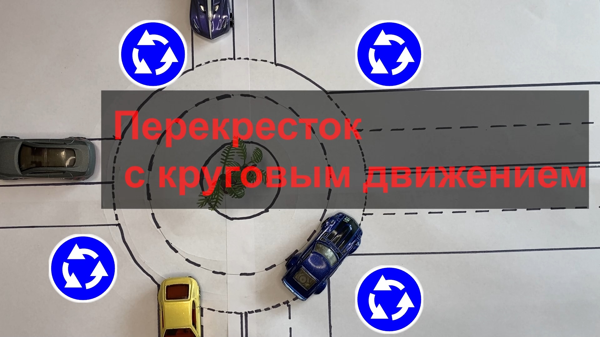 Проезд перекрёстка с круговым движением. Правила проезда по кольцу. Какие поворотники включать? смотреть онлайн