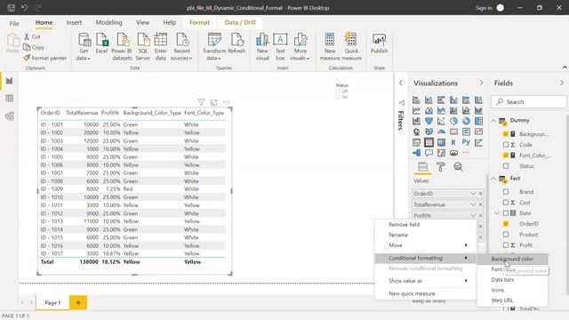 Power BI Dynamic Conditional Formatting with help of Switch function| Color code in pbi смотреть онлайн