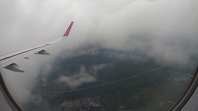 Взлет из аэропорта Пулково | Airbus A321 а/к Wizz Air