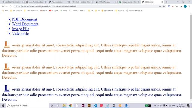 Session 19 : HTML | CSS3 Selectors , Attribute Selectors | CSS Dynamic Selectors, Complex Selectors смотреть онлайн