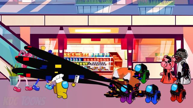 Among Us vs. SLICED Corrupted Annoying Orange, The Man From The Window, Poppy Playtime, Amanda, смотреть онлайн