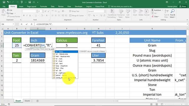 Make Unit Converter in Excel смотреть онлайн
