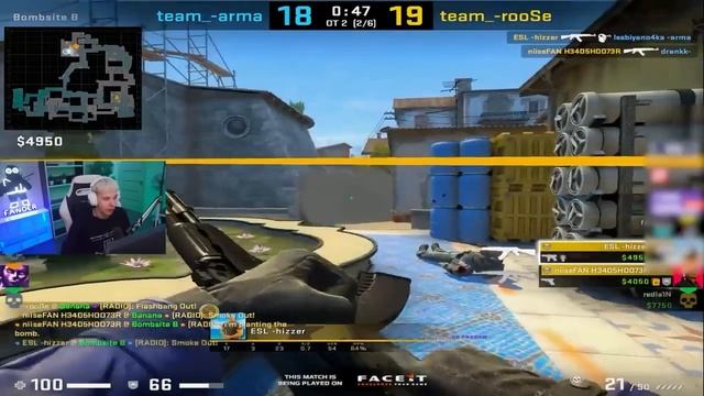 Реакция Бустера на жесткий эйс от MONESY | Топ моменты CS