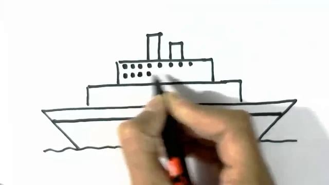 How to draw A Ship- in easy steps for beginners смотреть онлайн