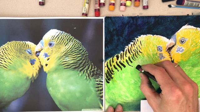 JAK NAMALOWAĆ PAPUGI PASTELAMI OLEJNYMI? смотреть онлайн