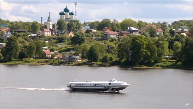 Метеор 218 проходит Тутаев вверх по Волге 25 05 2021г смотреть онлайн