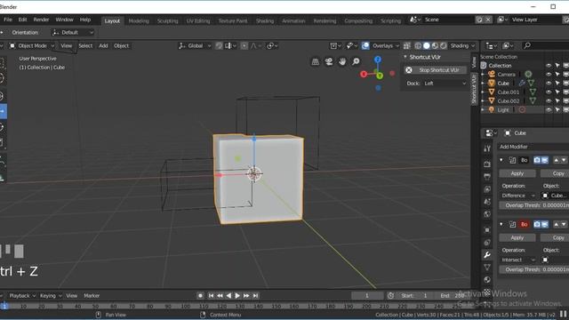 boolean Modifier blender 2.8x смотреть онлайн