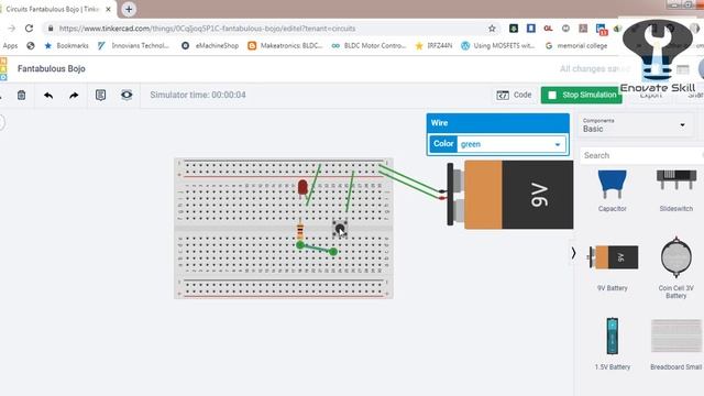 Circuit Simulation Using TinkerCAD