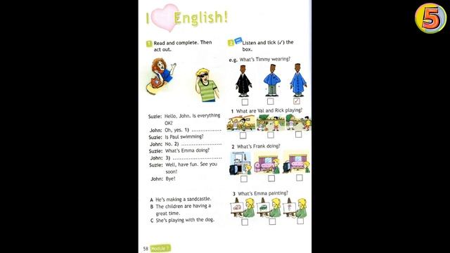 Spotlight. Английский язык. 3 класс.Workbook Стр.58. Упражнение 2. смотреть онлайн