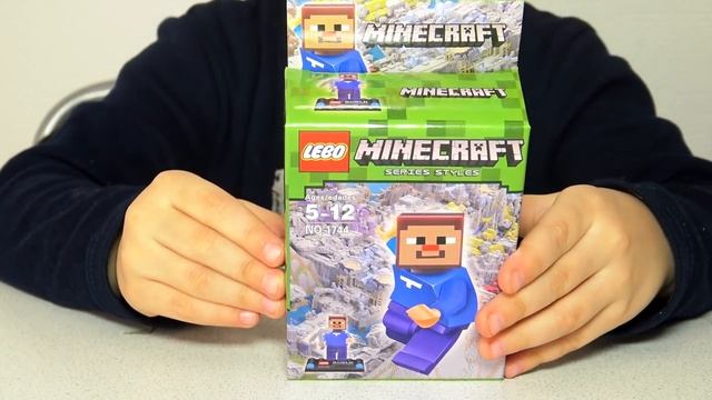 Лего Майнкрафт из Китая. Минифигруки Стив и Алекс, распаковка. Lego Minecraft unboxing смотреть онлайн