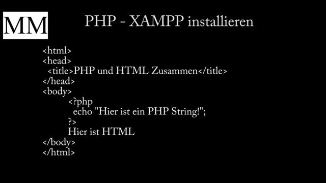 Informatik: PHP-Folge: 2 Xampp installieren und Php in HTML einbinden, echo смотреть онлайн