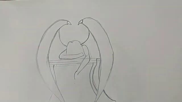How to Draw Fallen Angel Sketch Sad Angel Sketch Realistic Sketch Atlas Sketch смотреть онлайн