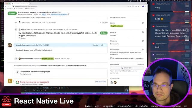 React Native + MobX/MST Open Source Coding смотреть онлайн