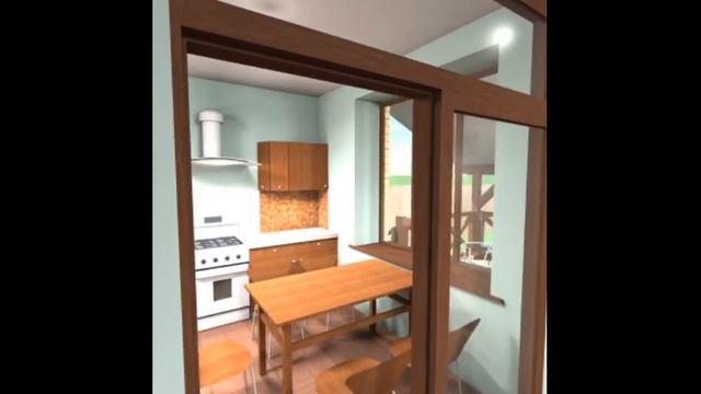 дизайн навеса и кухни