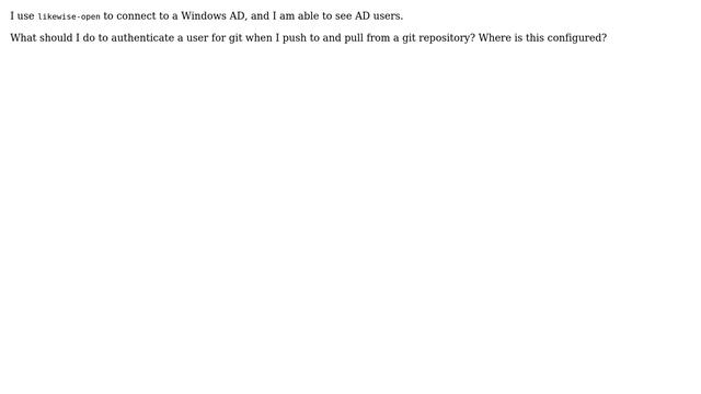 git authentication with Active Directory user смотреть онлайн