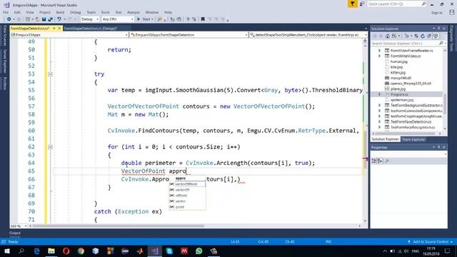 Emgucv # 29: Shape detection using Contours смотреть онлайн