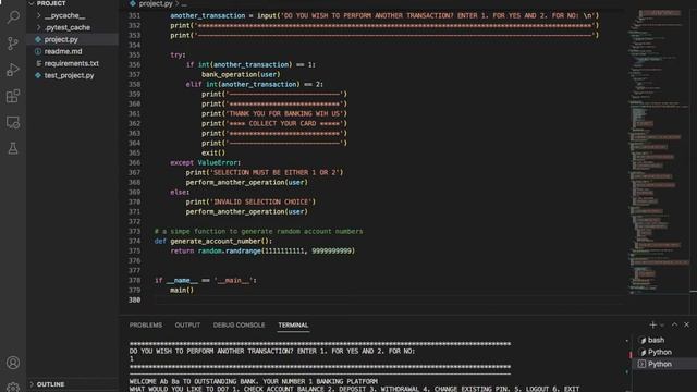 CS50 Introduction to Programming with Python Final Project Simple ATM Program смотреть онлайн