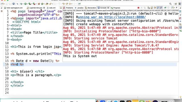 4 JAVA Spring Framework JSP смотреть онлайн