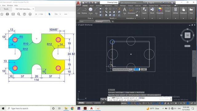 AutoCAD 2D Exercise 19 смотреть онлайн