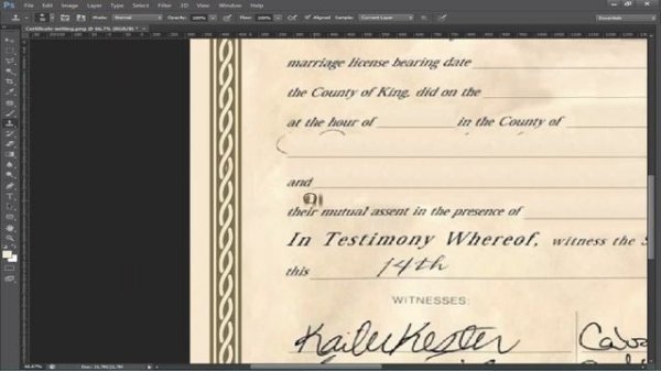 How to remove Handwritten text from Scanned Document using Adobe Photoshop CS6