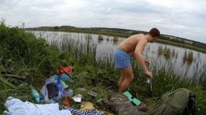 Ловля линя на поплавок в мае. Серпуховский район Московской области.