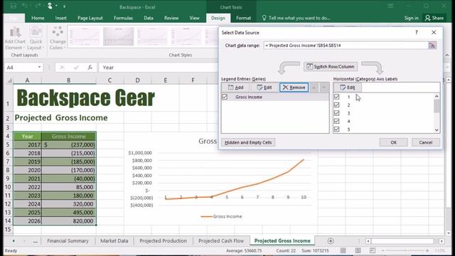 430 How to edit chart data source in Excel 2016 смотреть онлайн