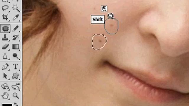 Инструмент ретуши "Заплатка" - (Adobe Photoshop CS5) смотреть онлайн