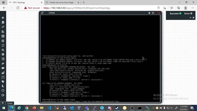 Import Linux Host (VMWare VMDK image) into EVE-NG смотреть онлайн