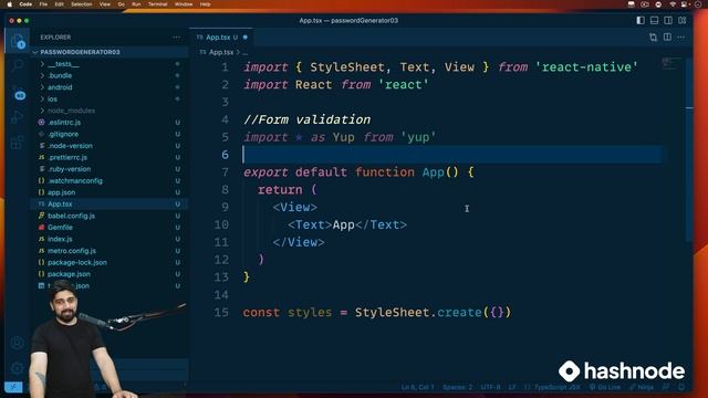 Yup schema validation in react native смотреть онлайн