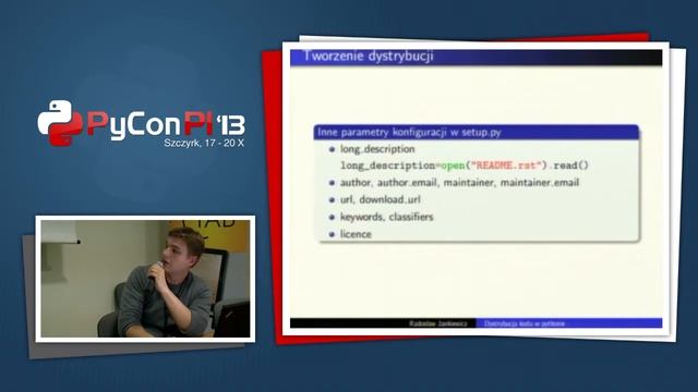 PyCon PL 2013 "Dystrybucja kodu w Pythonie" смотреть онлайн