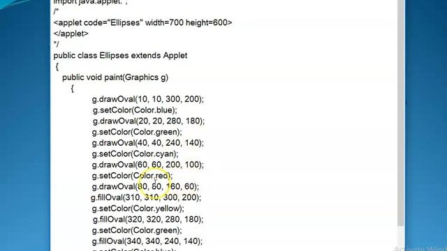 Concentric Ellipses in Java | Working with Graphics and Color classes in java смотреть онлайн