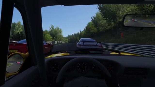 One lap race, full grid, with with Porsche RUF Yellowbird смотреть онлайн