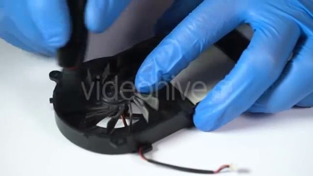 Cleaning Dirty Desktop Computer Processor Fan From Dust By Special Brush | VideoHive 15572985 смотреть онлайн