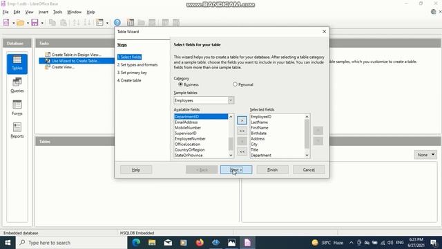 LibreOffice Base(02) Creating Database Table Using Wizard смотреть онлайн
