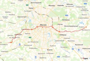 Москва с  запада на восток М-1 М-12