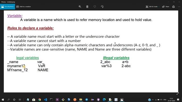 Python Variables смотреть онлайн