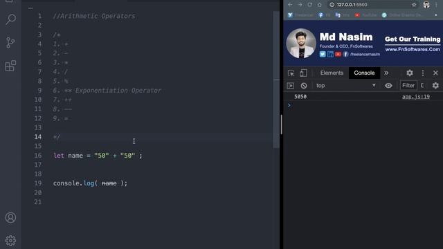 010 | Arithmetic Basic Operators & Math | The Modern JavaScript Tutorial смотреть онлайн