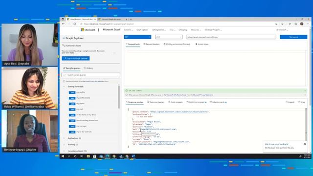 Using Microsoft Graph Explorer to make REST API requests смотреть онлайн