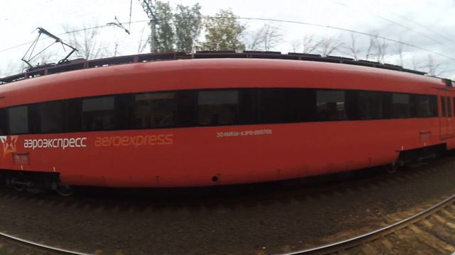 Электропоезд ЭД4МКМ-007 Аэроэкспресс платформа Новодачная 2.10.2016 смотреть онлайн