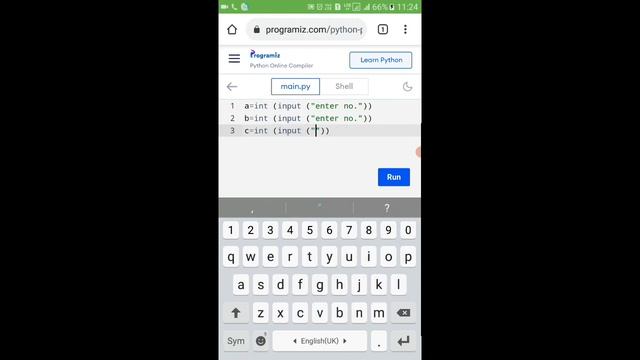 PYTHON PROGRAM TO FIND THE SUM OF THREE NUMBERS. смотреть онлайн