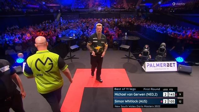 Michael Van Gerwen Vs Simon Whitlock | Round 1 | New South Wales Darts Masters 2022