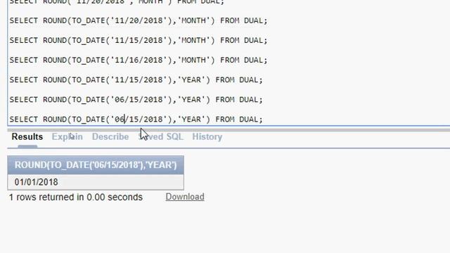 Oracle Tutorial - Date Functions ROUND | TRUNC смотреть онлайн