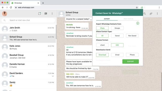 How to export and save contacts from WhatsApp chats and groups смотреть онлайн