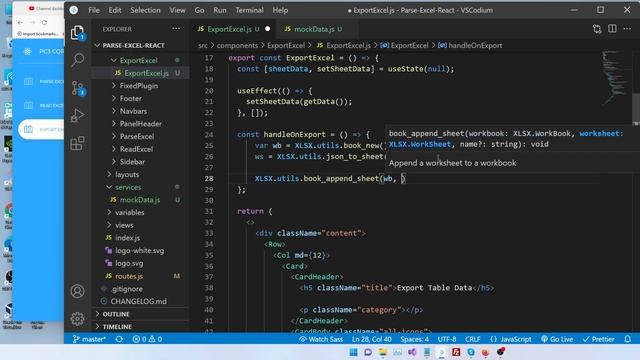 REACT - Export Data to XLSX Excel Sheets with SheetJS смотреть онлайн