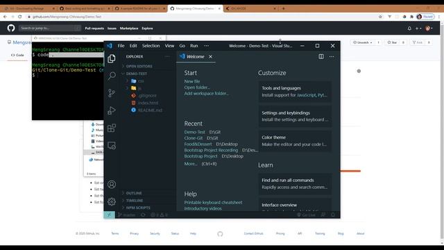 Clone Code - Git & Github Tutorial Part 4 | MengSreang Channel смотреть онлайн