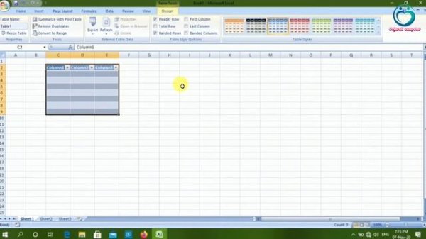 Create Table In MS Excel | Part-62 | CCC Online Course | Kishor Baraiya | Gujarati Computer