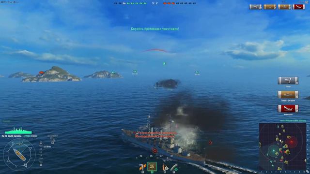 South Carolina линкор США III уровня - Обзор, Гайд.WoWs Южная Каролина смотреть онлайн