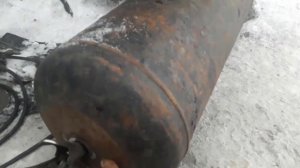 Банная печь с баком для воды  из газовых баллонов своими руками